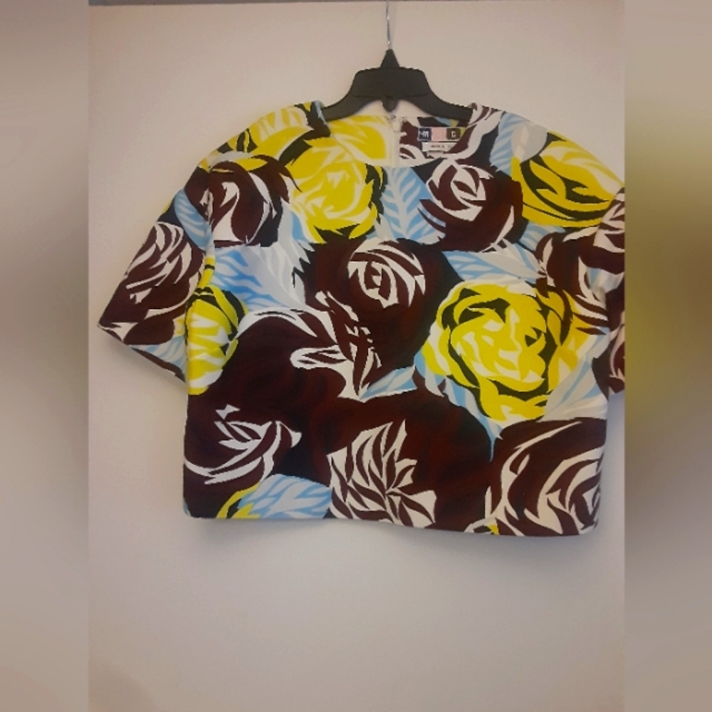 MSGM Multicolor Floral Top,Size 38 IT